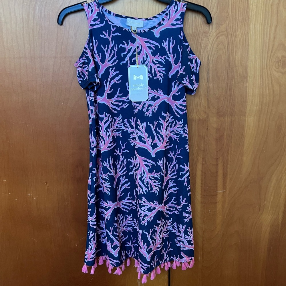 Navy and Pink Simply Southern dress and/or coverup